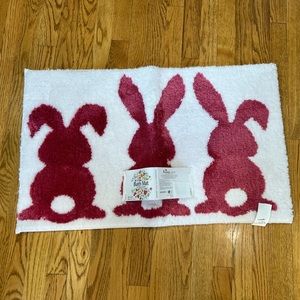 NWT Riviera Home Pink Easter Bunny Bath Mat